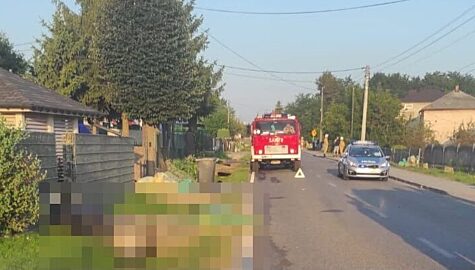 Wypadek motocyklisty w Sławniowie