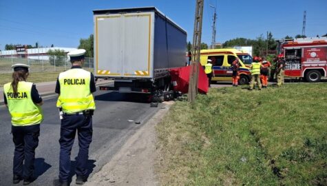 Wypadek motocyklisty w czeladzi