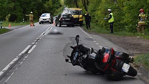 Wypadek motocyklisty