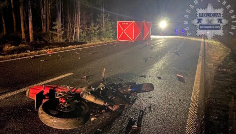 Wypadek smiertelny motocyklisty