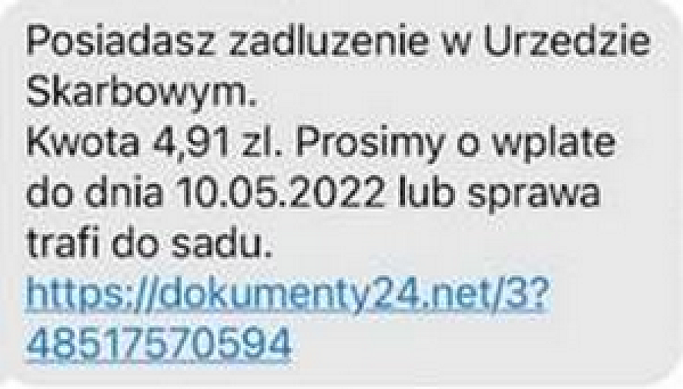 20220511 falsszywy SMS