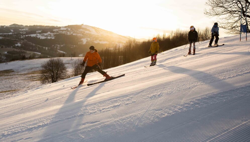 Prezydent Andrzej Duda na nartach w Wiśle