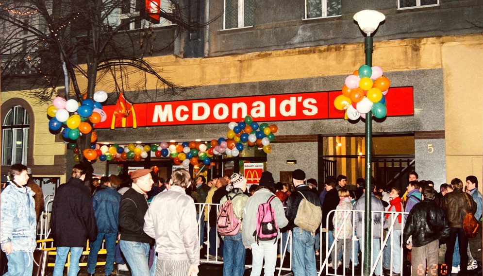 Otwarcie McDonald's w Katowicach w 1992