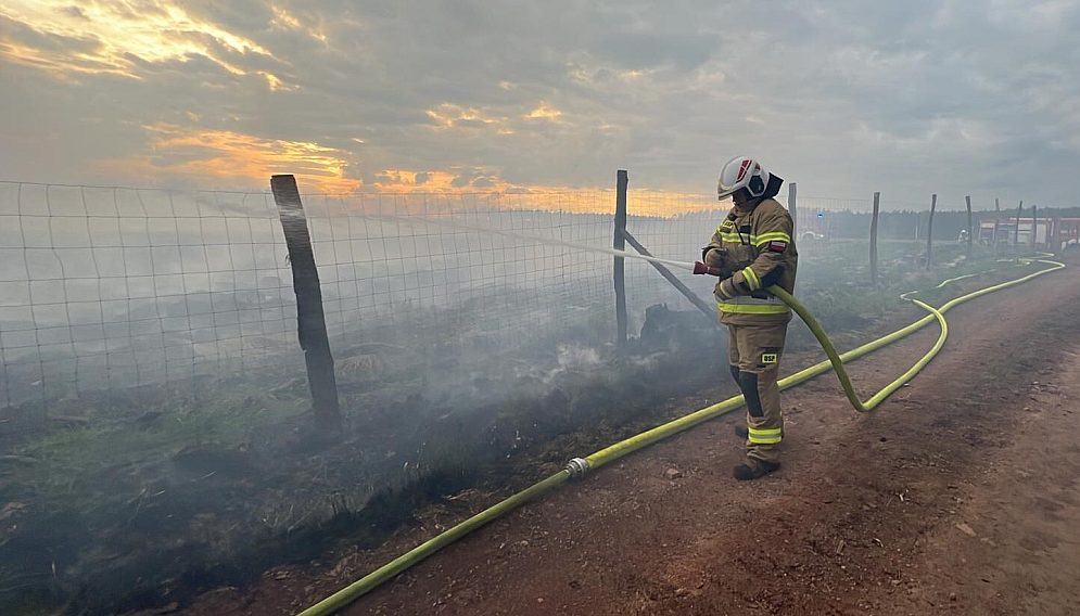 OSP gasi pozar w Miasteczku Slaskim