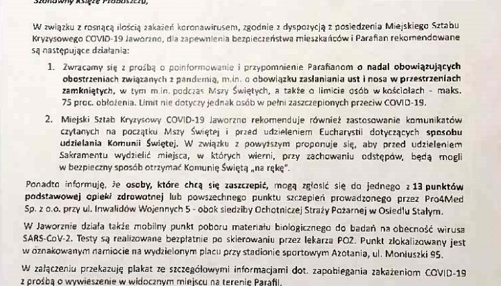 Pismo do proboszczow od zastepcy prezydenta 01
