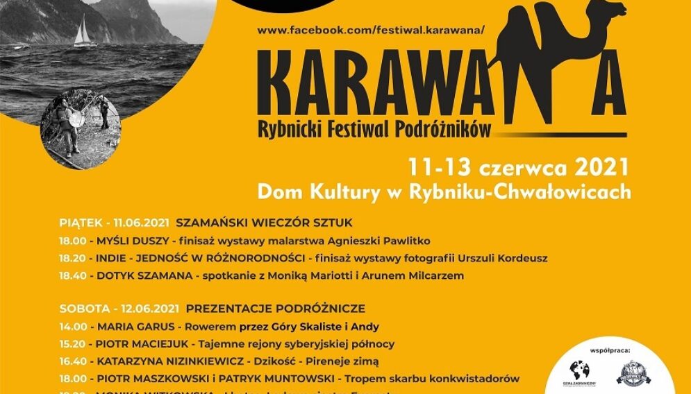 Rybnicki Festiwal Podroznikow KARAWANA plakat1