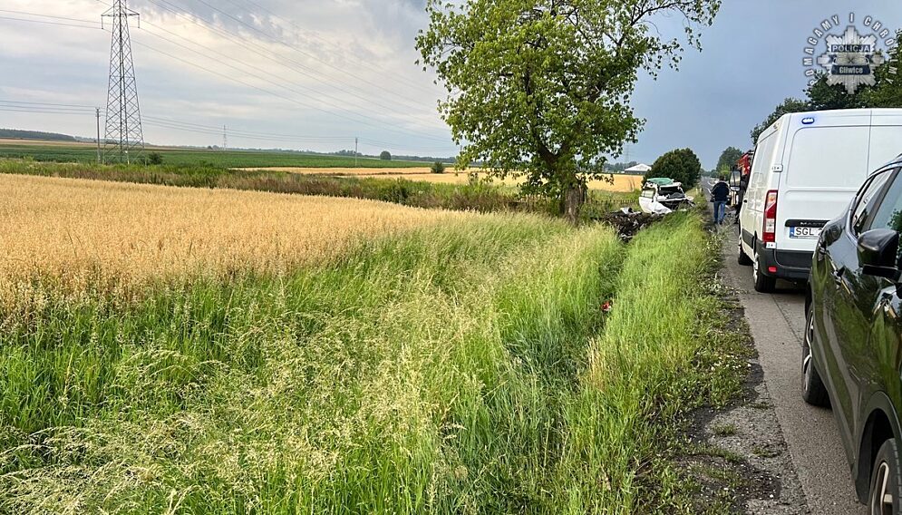 Czarny alert drogowy slask