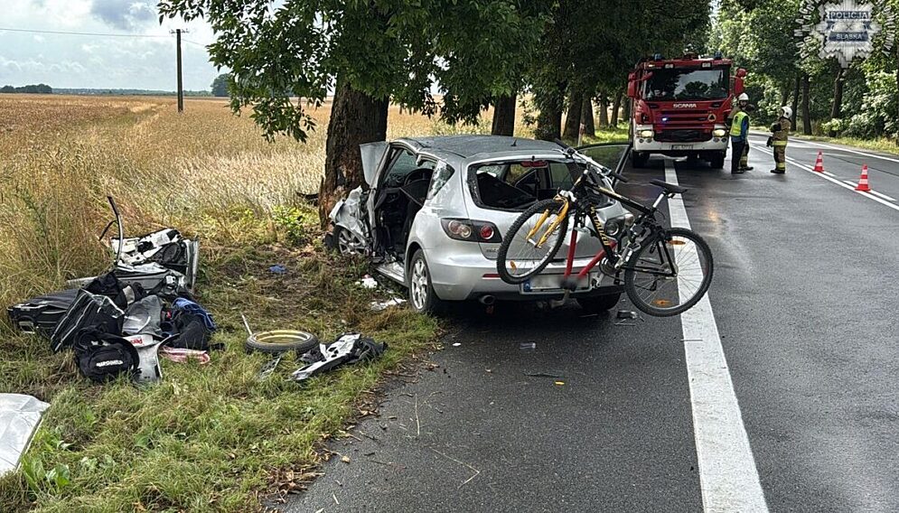 Czarny alert drogowy