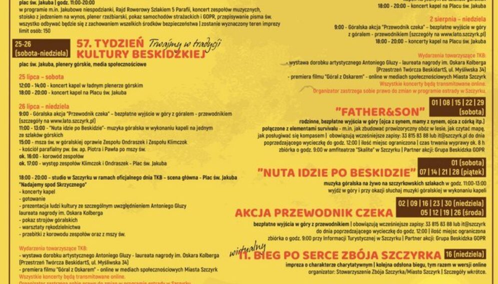 Dzie dobry lato w szczyrku 2020 1046x1479