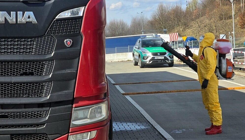 Epidemia pryszczycy kontrola pojazdow