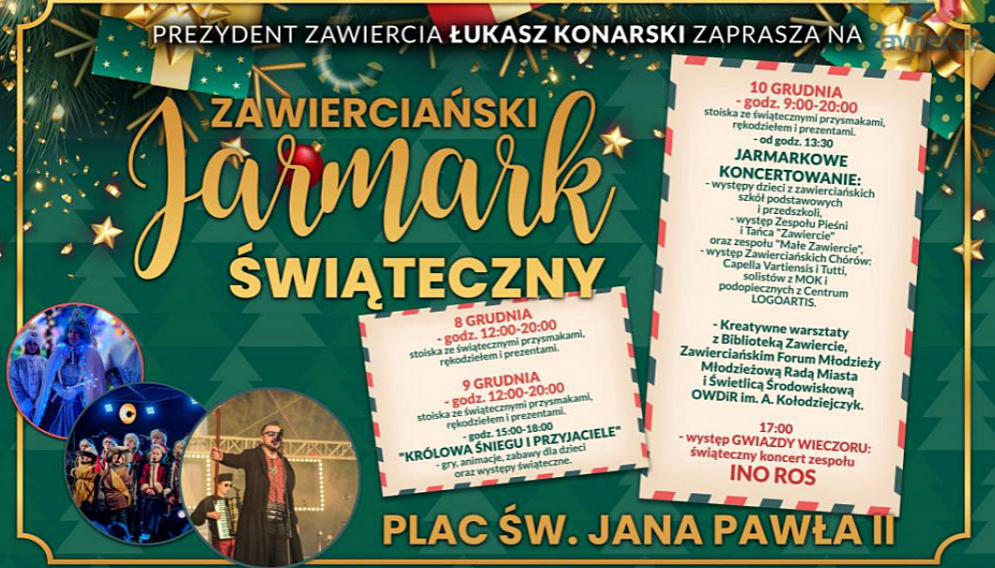Jarmark świąteczny w zawierciu