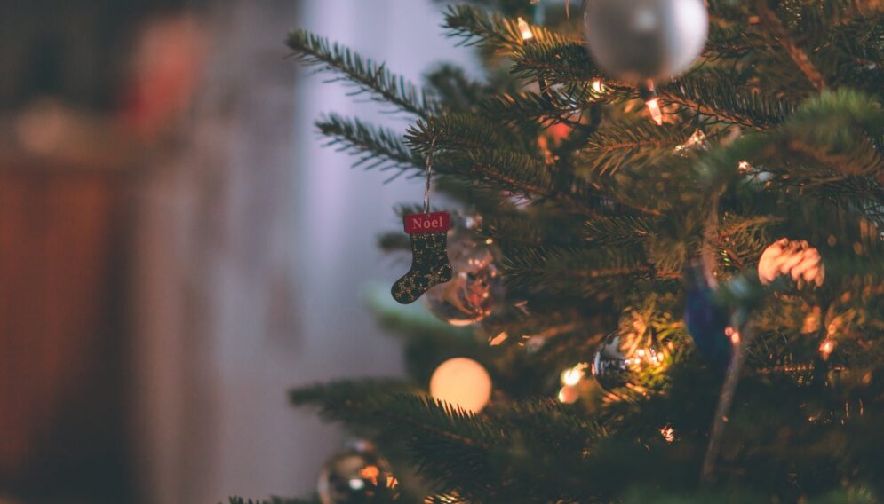 Macro shot photography of christmas stockings ornament on a 1671872