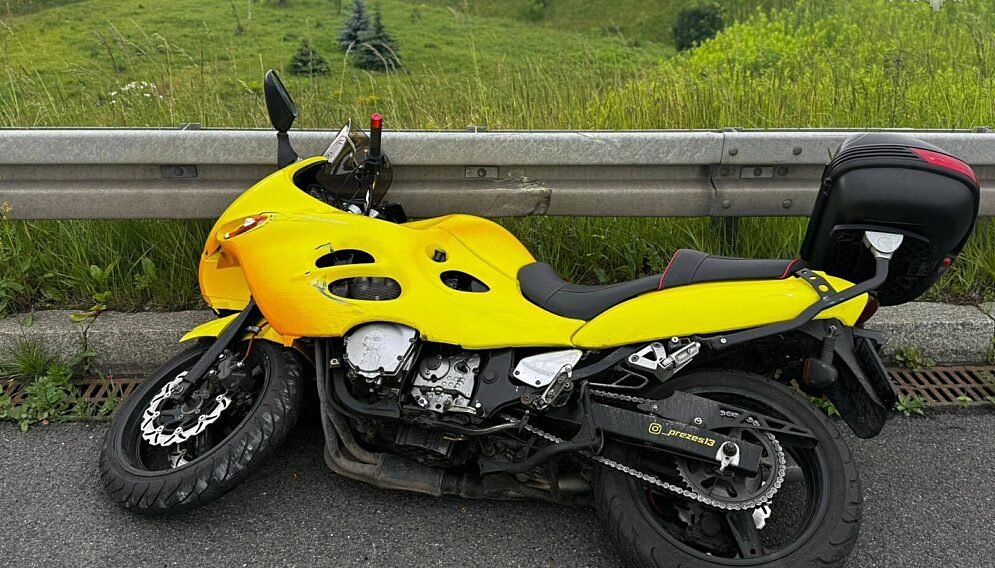 Motocyklista zaslabl na s1