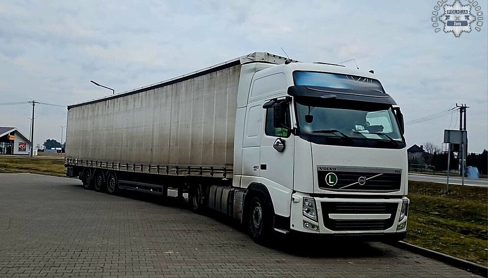 Pijany kierowca ciezarowki