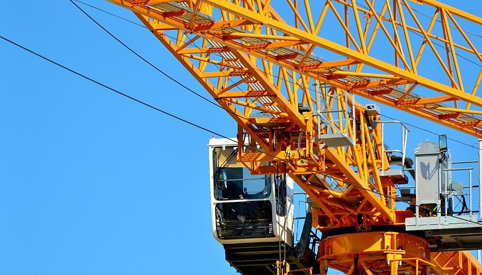 Pijany operator zurawia