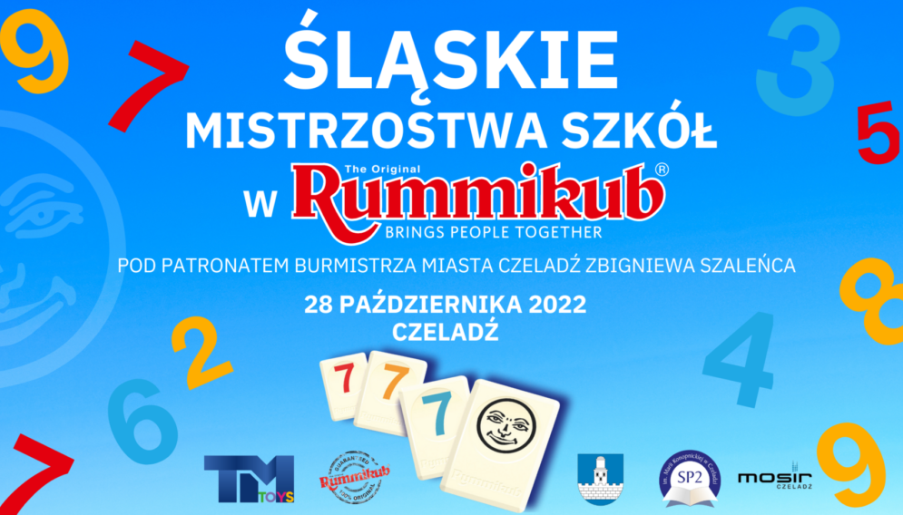 Plakat Mistrzostwa Slaska szkol Rummikub