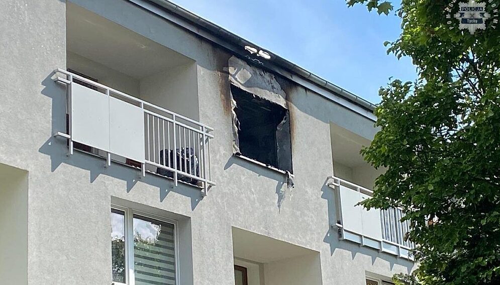 Podpalenie mieszkania w tychach