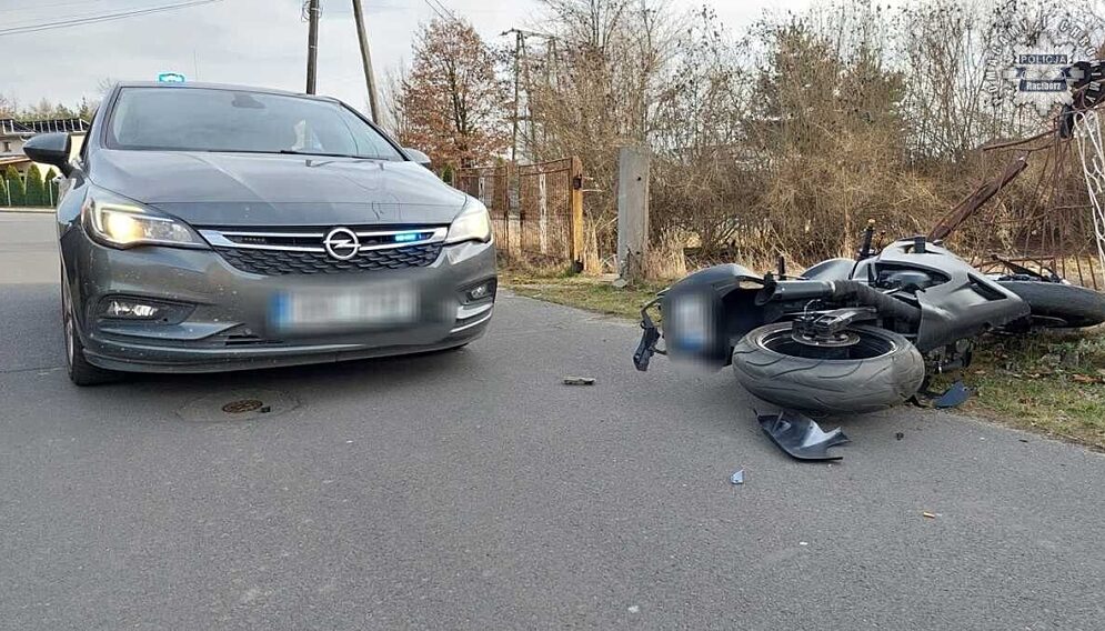 Poscig za motocyklistą raciborz