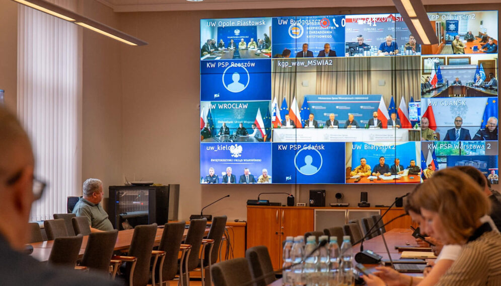 Posiedzenie sztabu kryzysowego