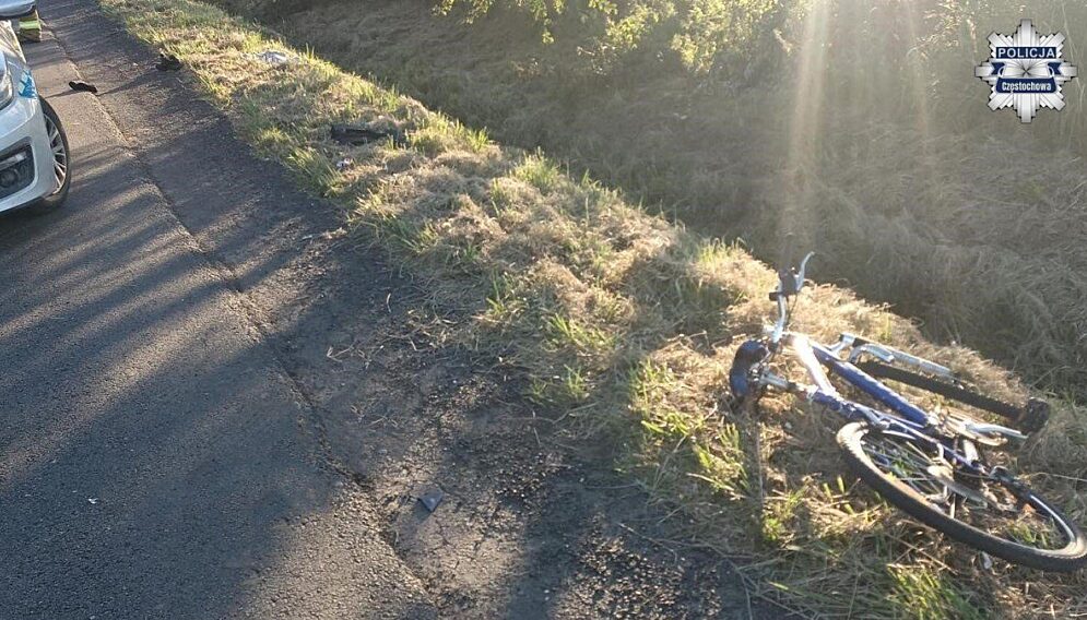 Potrącenie rowerzystki