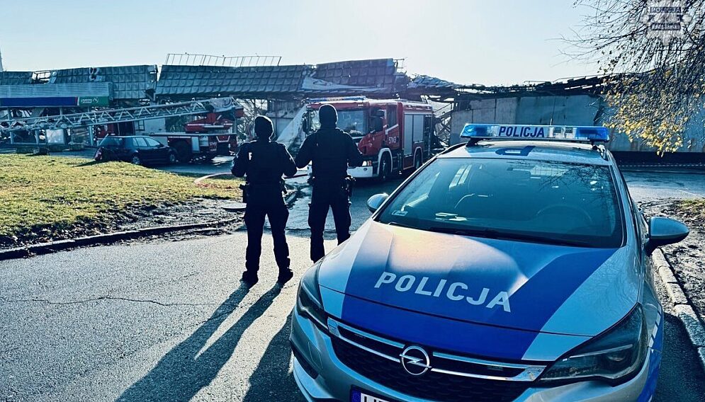 Pozar pawilonu w rudzie slaskiej