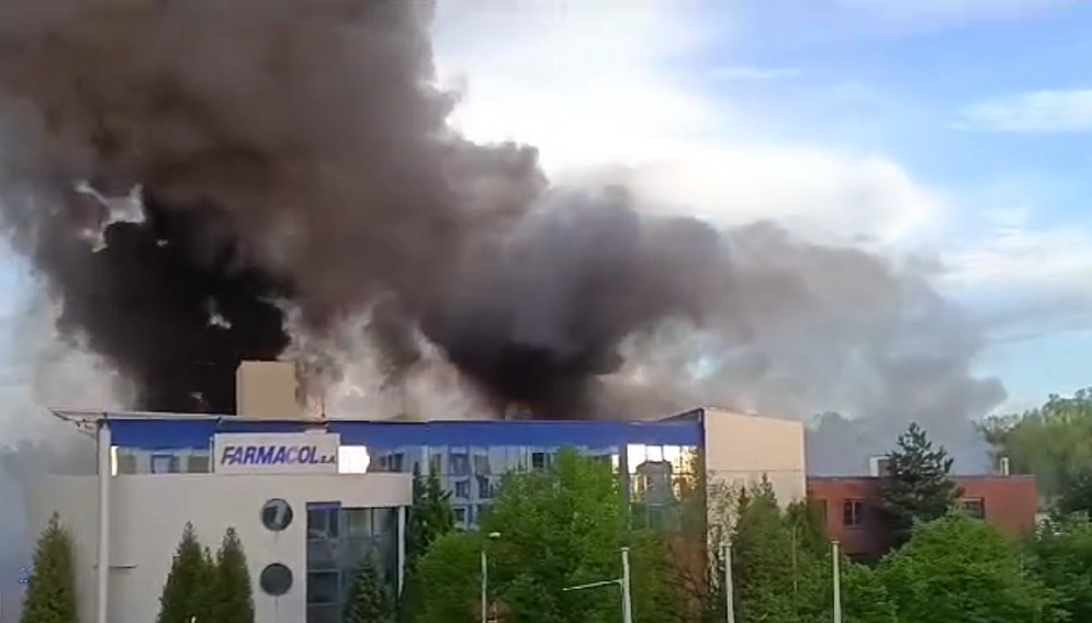 Pożar hali katowice