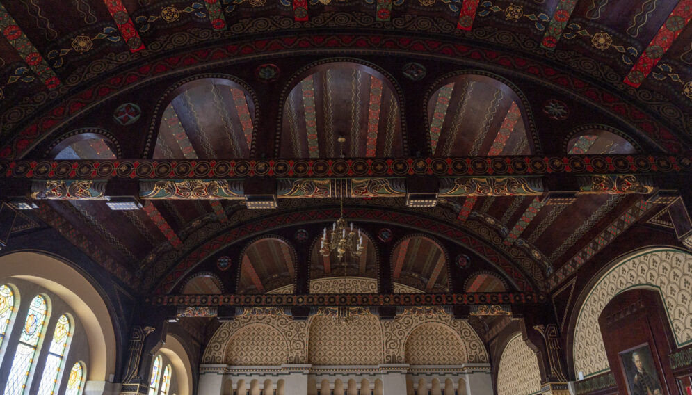 odrestaurowana sala witrażowa w Zabrzu