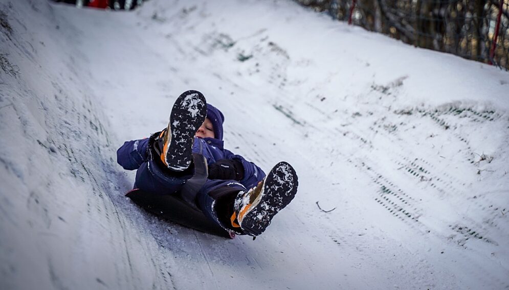 Tor saneczkowy w parku kosciuszki