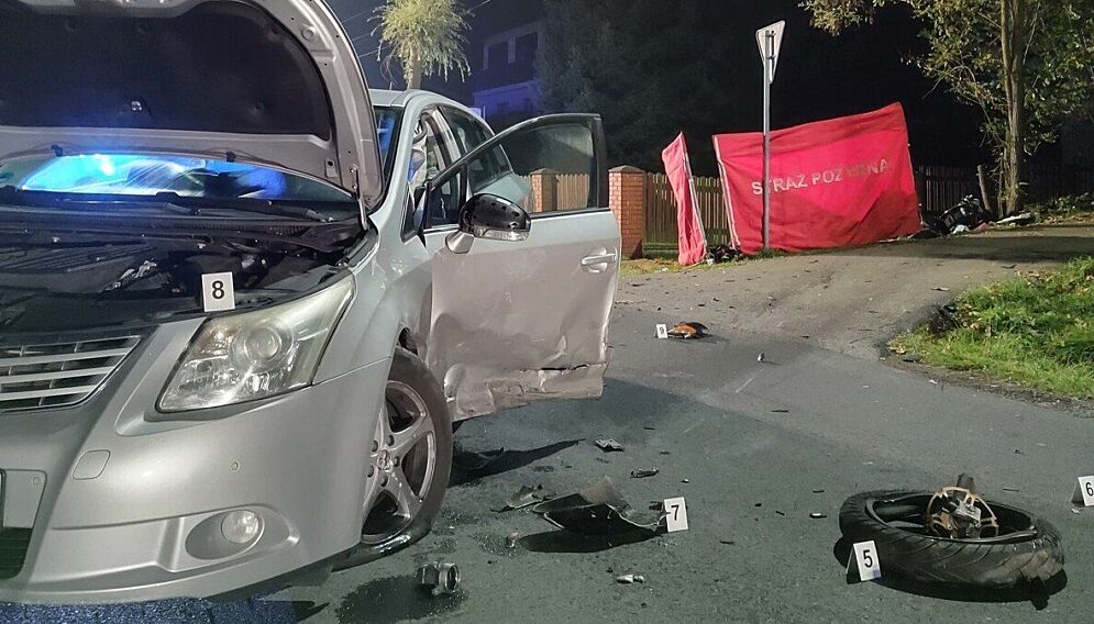 Wypadek motocyklisty w Pietrzykowicach