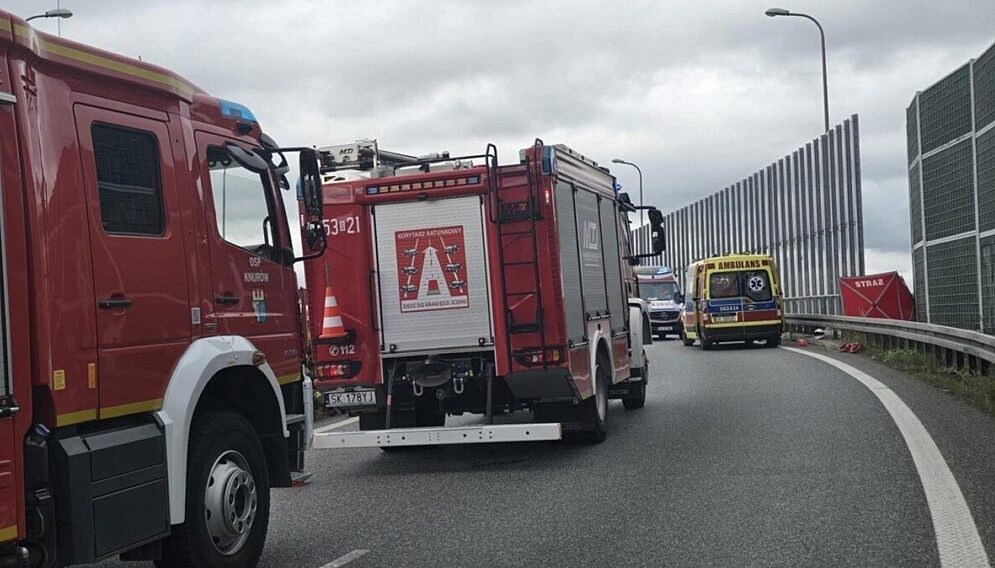 Wypadek motocyklisty