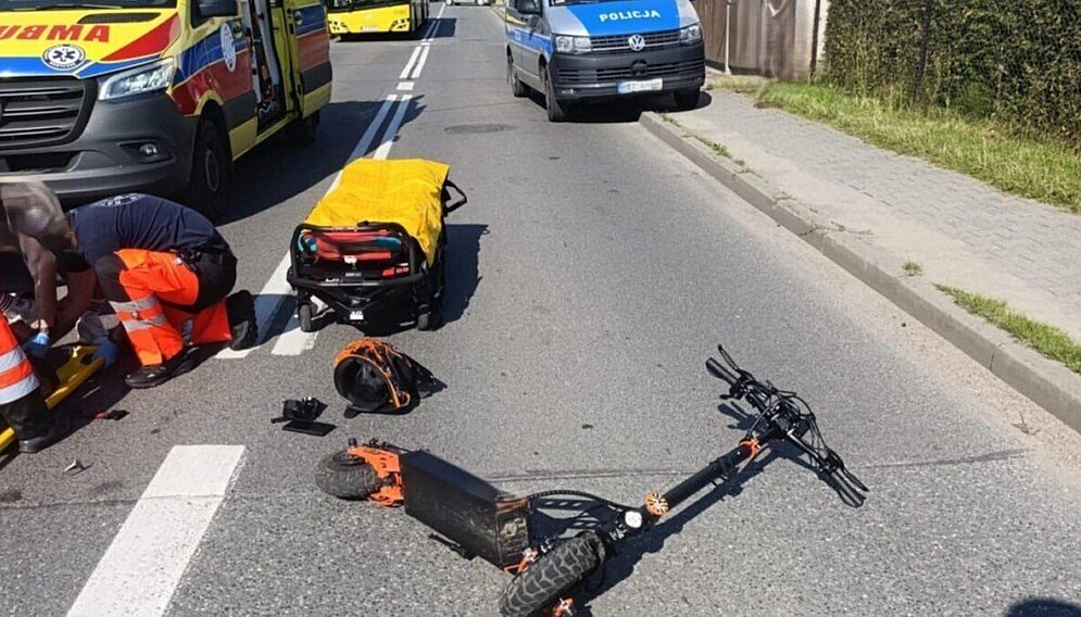 Wypadek na hulajnodze