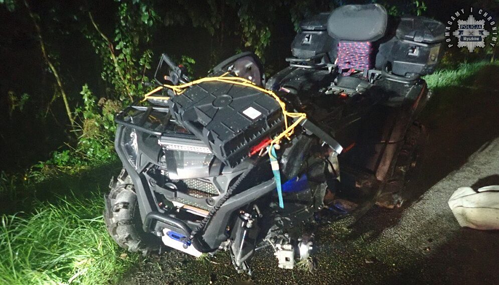 Wypadek quada w myszkowie