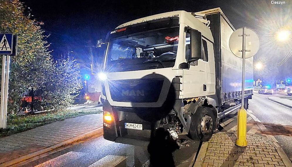 Wypadek w cieszynie