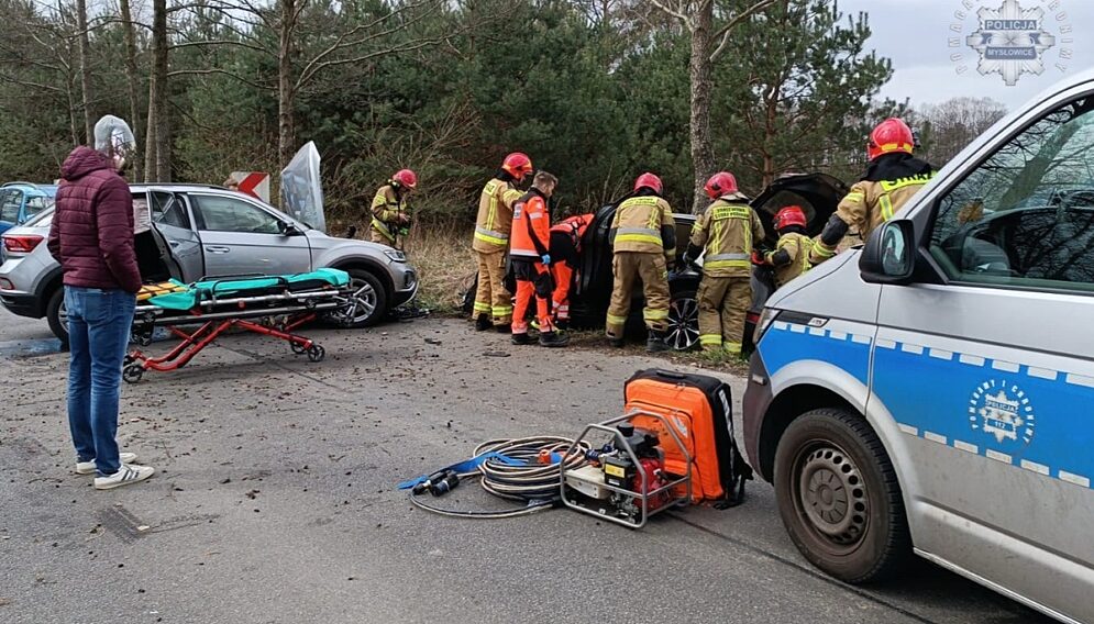 Wypadek w myslowicach