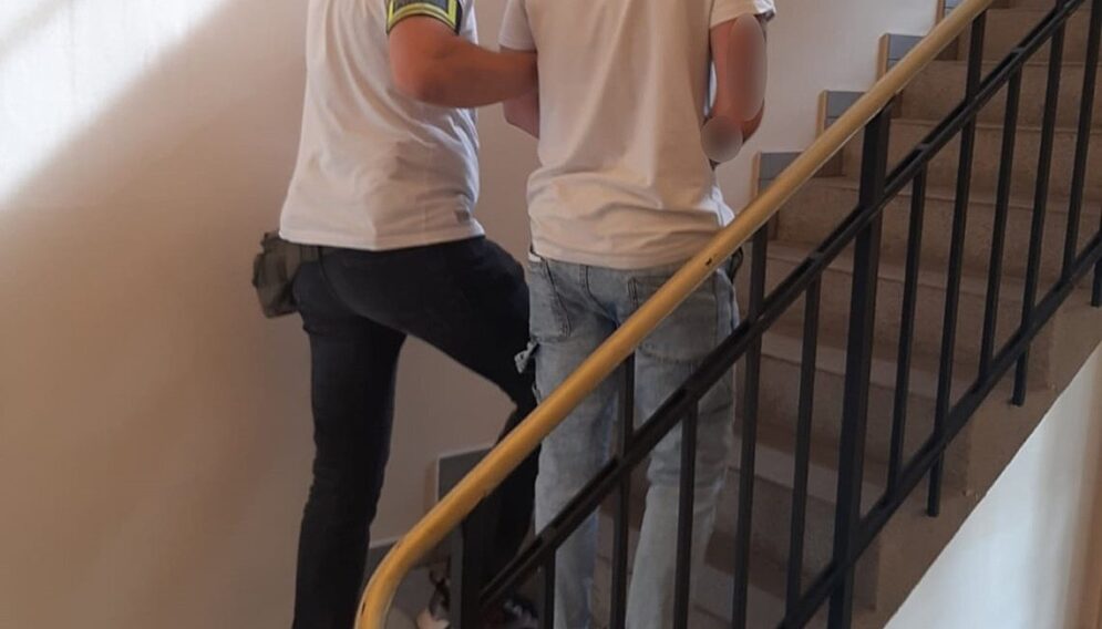 Zatrzymanie pseudokibica z katowic