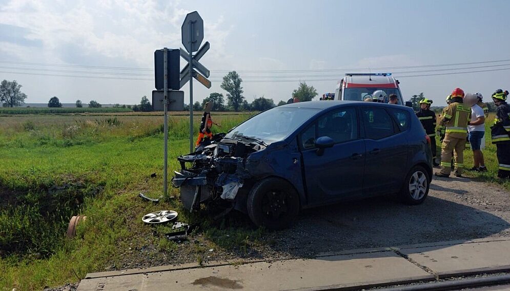 Zderzenie z pociągiem w raciborzu