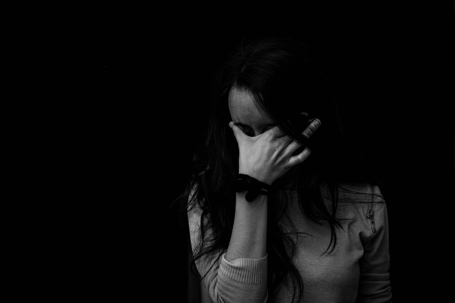 Adult anxiety black and white 1161268