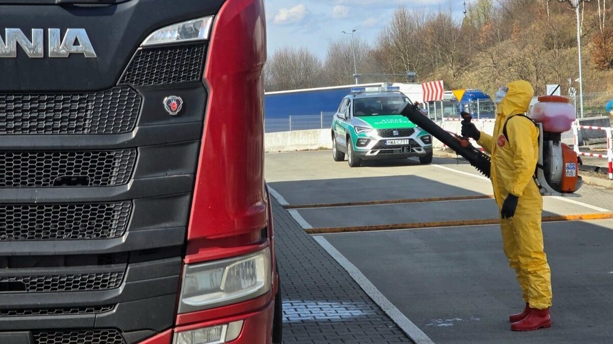 Epidemia pryszczycy kontrola pojazdow