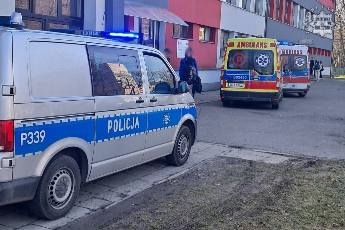 Ewakuacja szkoly zory