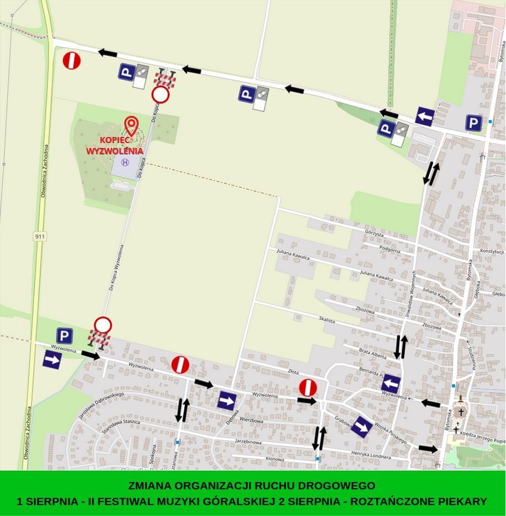 Festiwal w piekarach utrudnienia
