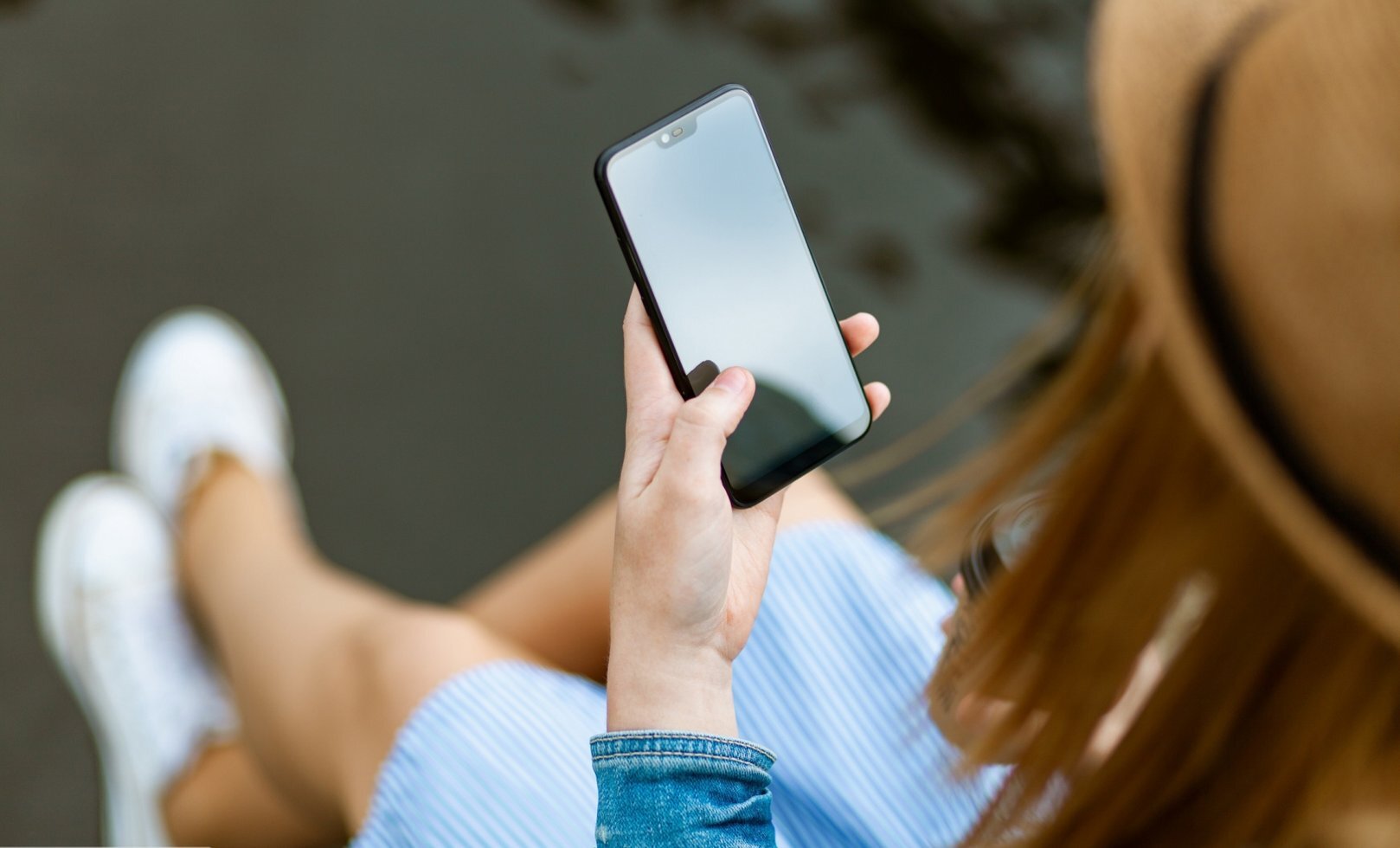 Girl use smartphone
