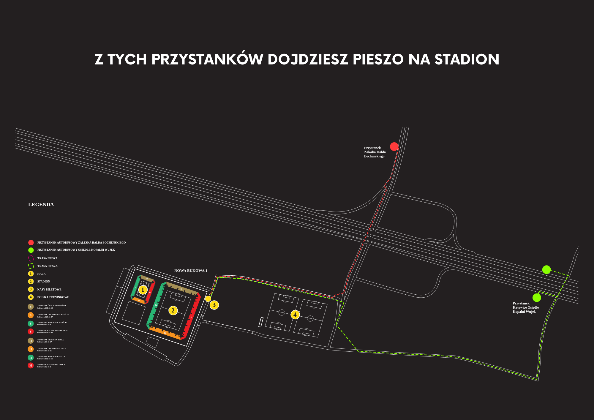 Jak dojść na stadion arena katowice