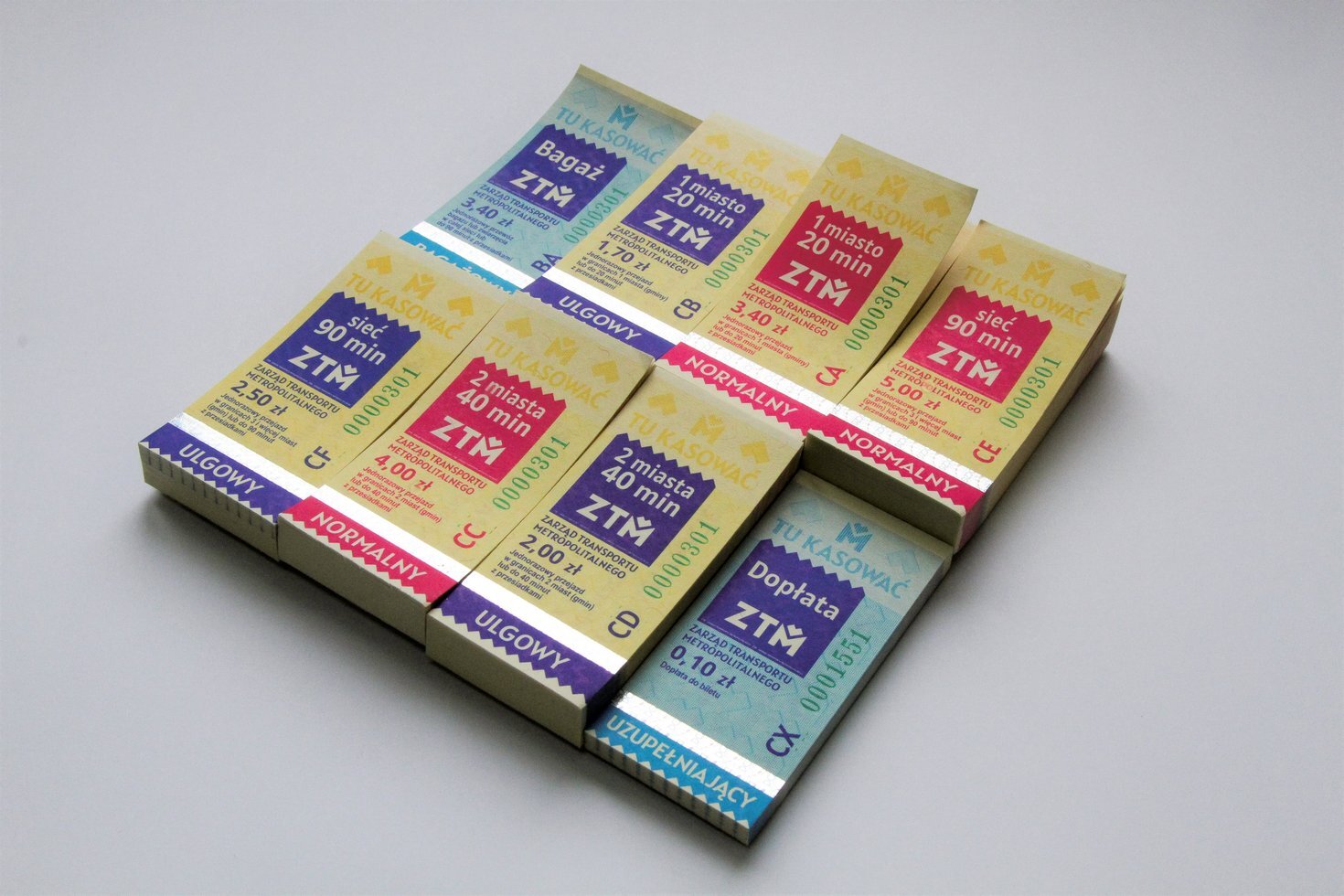 Jednorazowe bilety papierowe 1