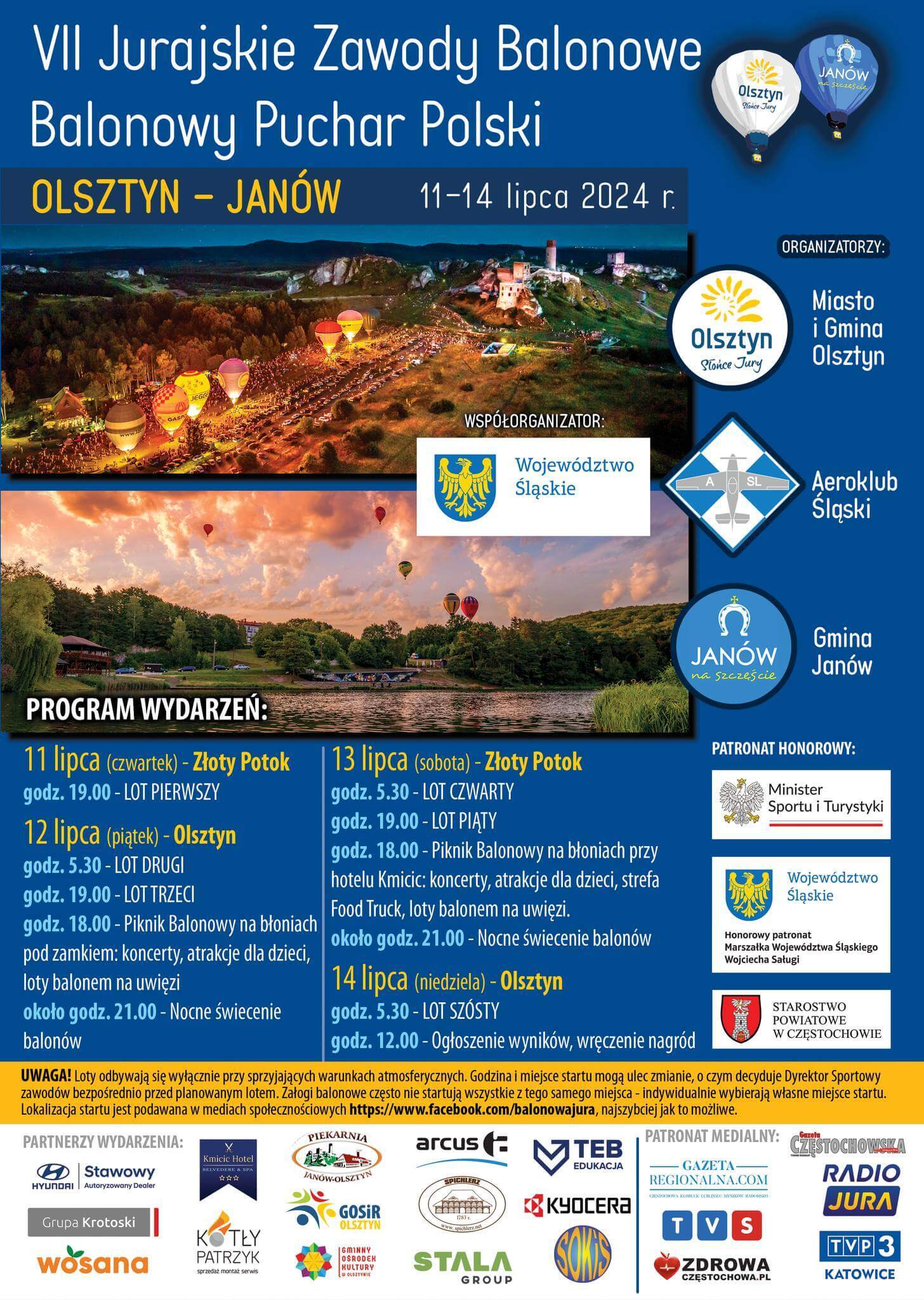 jurajskie zawody balonowe program 2024