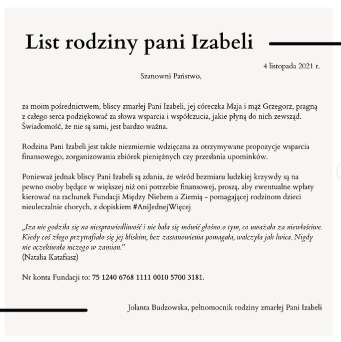 List kobiety