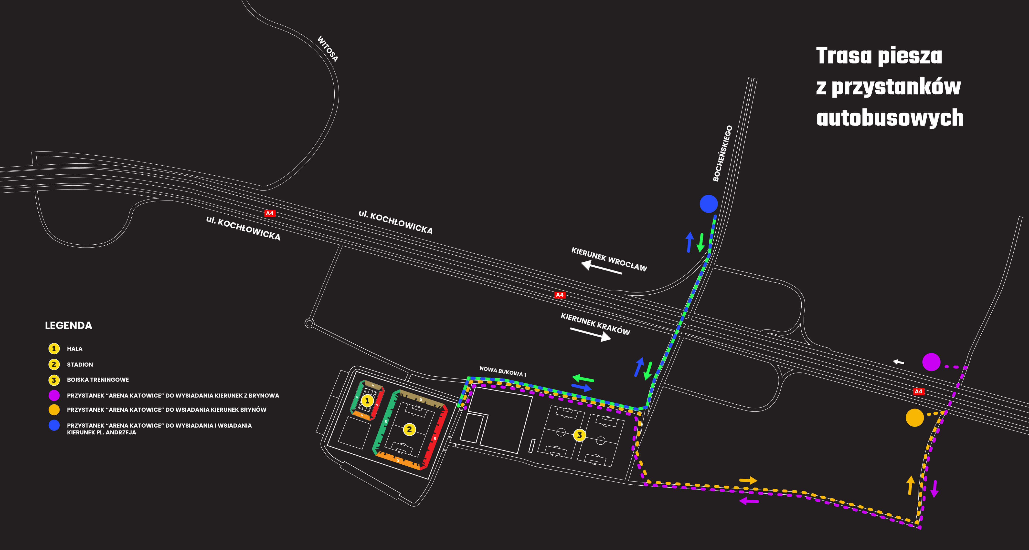 Mecz gks katowice przystanki autobusowe
