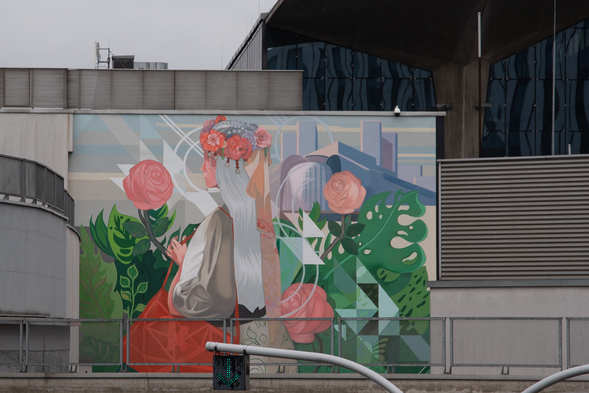 Mural przy dworcu w katowicach