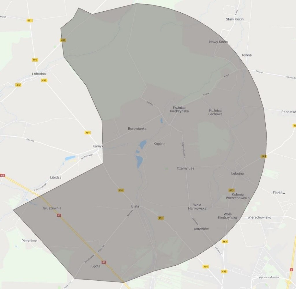 Obszar zapowietrzony w regionie