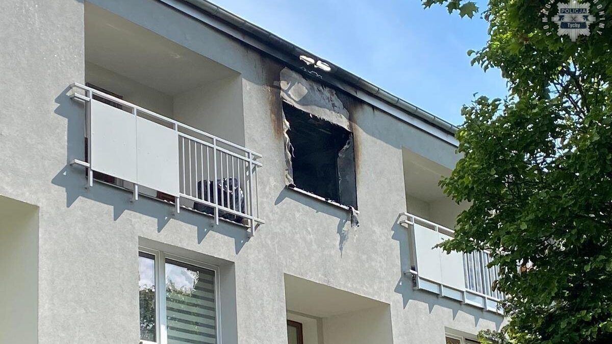 Podpalenie mieszkania w tychach