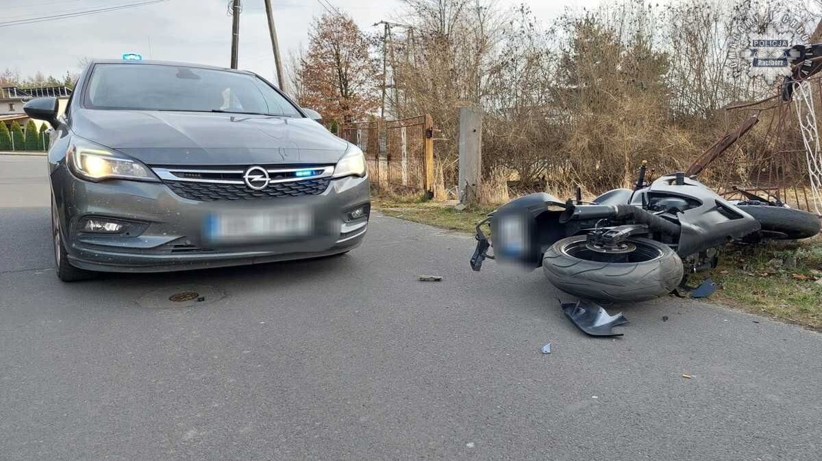 Poscig za motocyklistą raciborz